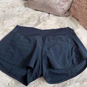 Lululemon navy speed up shorts
